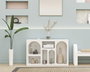 Hanah Home Consola Blanca Liva 120 - Mueble de Entrada o Salón Moderno, 120x74x37 cm